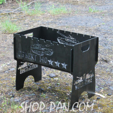 Мангал розбірний з індивідуальним гравіюванням - ОБ'ЄКТ 140 - на подарунок