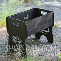 Мангал разборной с индивидуальной гравировкой - ДОРОГО КУМА - на подарок