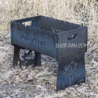 Мангал розбірний з індивідуальним гравіюванням - Вова смажить