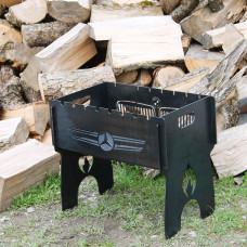 Мангал разборной на 8 шампуров с индивидуальной гравировкой - Mercedes