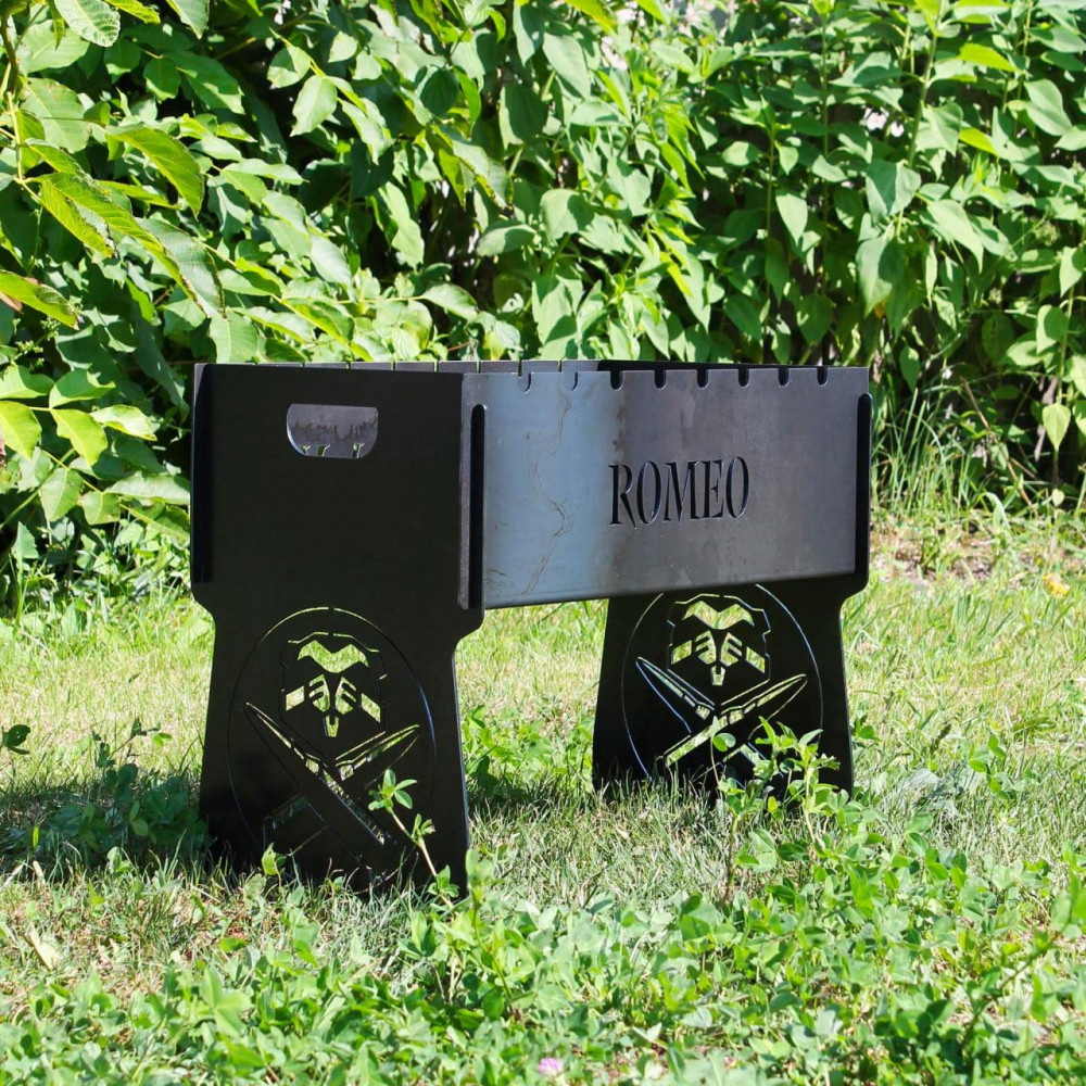 Мангал розбірний на 8 шт з індивідуальним гравіюванням - Команда ух SP00201