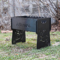 Мангал на 8 шт разборный с гравировкой - Америка - на подарок