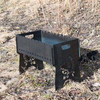 Мангал на 8 шт розбірний з індивідуальним гравіюванням - Рибка