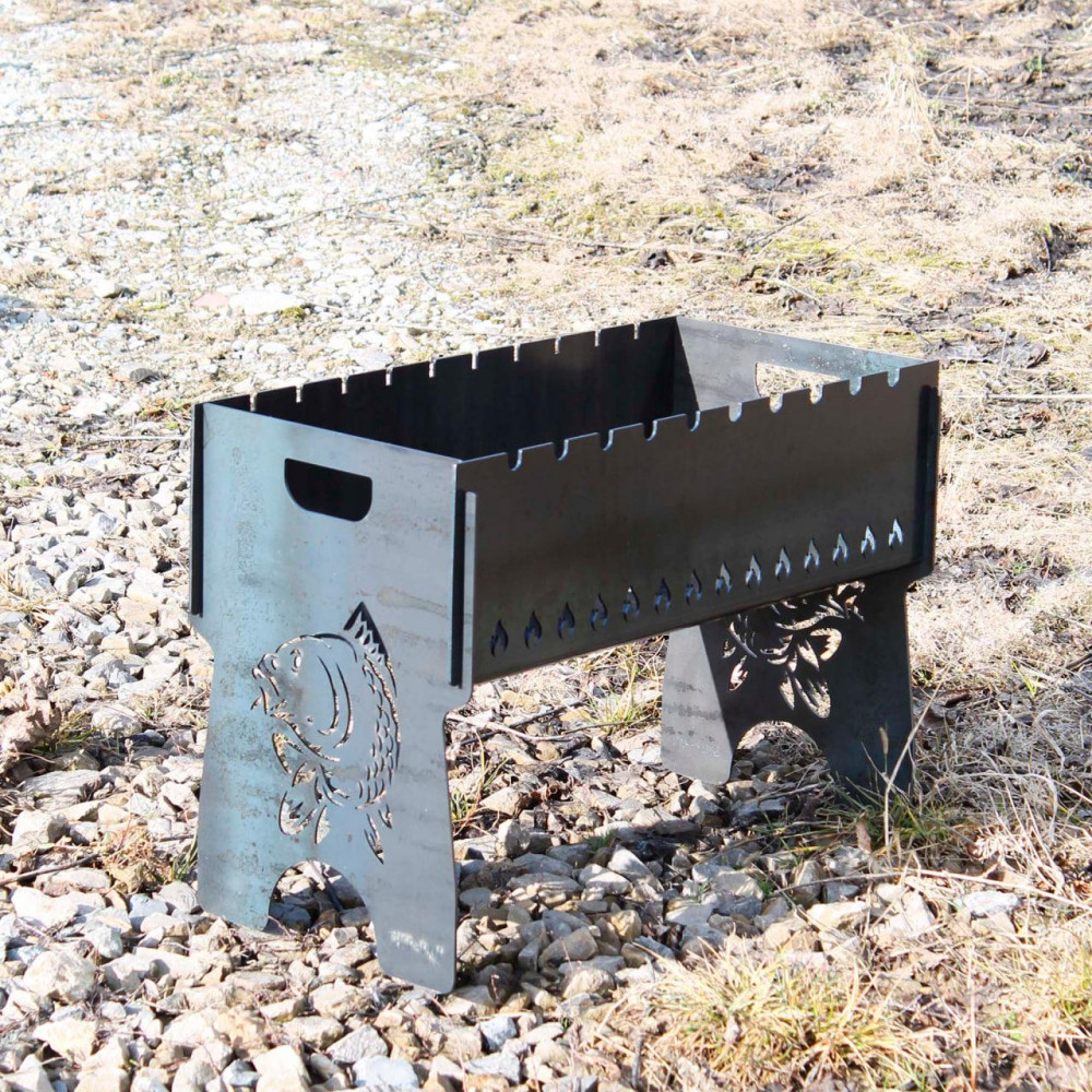 Мангал на 8 шт розбірний з індивідуальним гравіюванням - Рибка SP00201