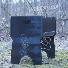 Мангал розбірний з індивідуальним гравіюванням - на подарунок