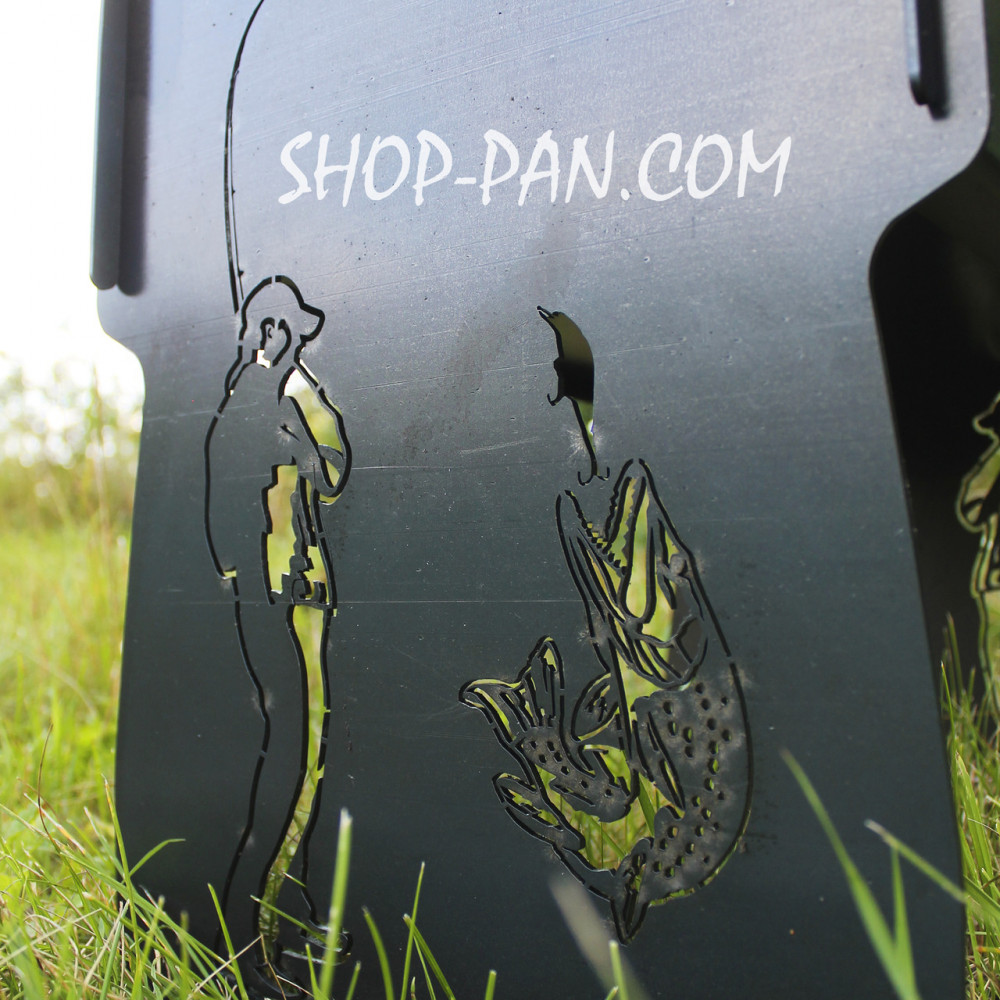 Мангал разборной с индивидуальной гравировкой - ТРИЗУБ - на подарок SP00201