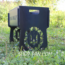 Мангал розбірний з індивідуальним гравіюванням - ТРИЗУБ - на подарунок