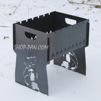 Мангал разборной с индивидуальной гравировкой - Лисичка