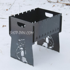 Мангал розбірний з індивідуальним гравіюванням - Лисичка