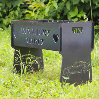 Мангал разборной на 8 шампуров с индивидуальной гравировкой - любимом