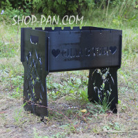 Мангал разборной СИЛА В ТОБИ с индивидуальной гравировкой - на подарок