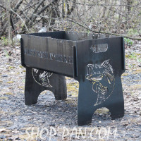 Мангал разборной с индивидуальной гравировкой - Андрей жарит лучше всех - на подарок