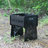 Мангал розбірний з індивідуальним гравіюванням - SUPER ТАТО - на подарунок