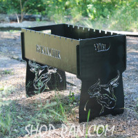 Мангал разборной с индивидуальной гравировкой - на подарок