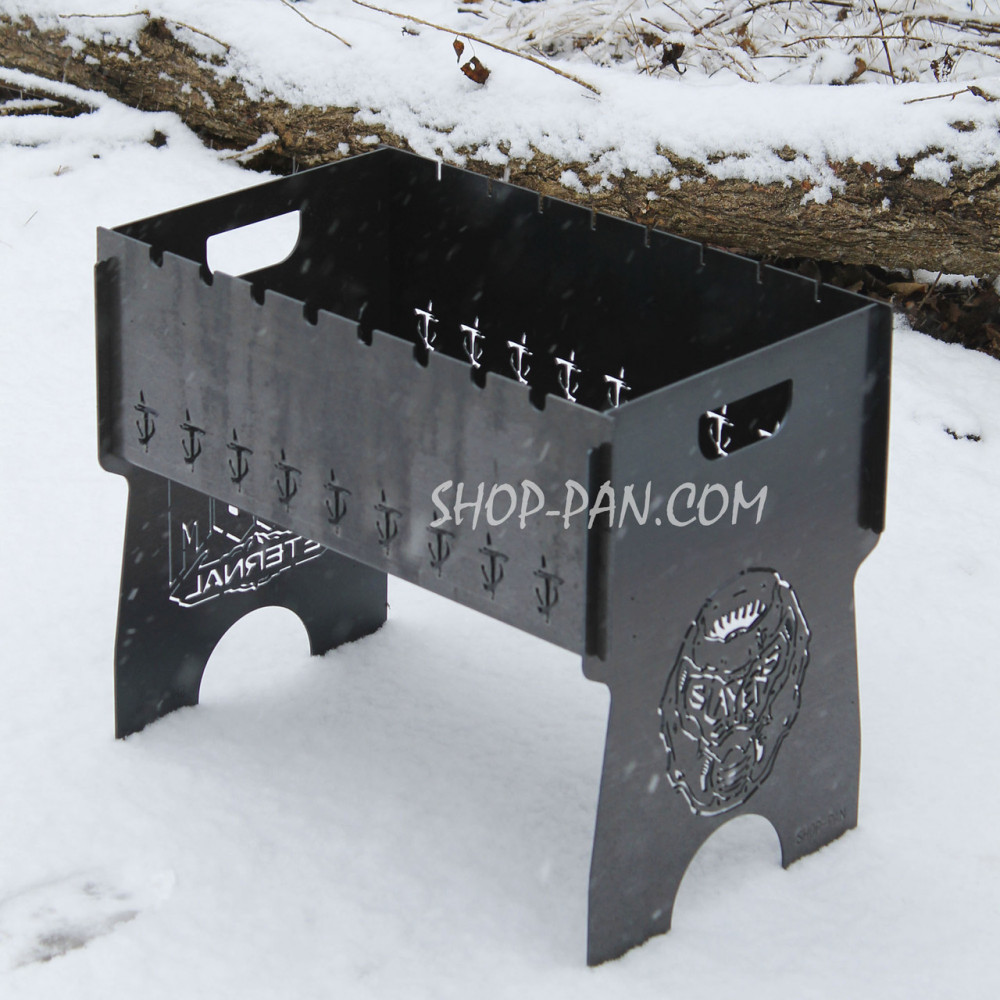 Мангал розбірний з індивідуальним гравіюванням - DOOM SP00201