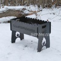 Мангал разборной с индивидуальной гравировкой - С днем рождения 2022