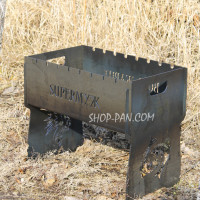 Мангал разборной с индивидуальной гравировкой - Super мужчина