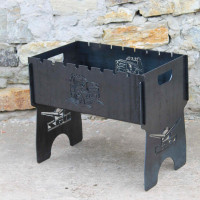 Мангал на 8 шт SHOP-PAN розбірний з індивідуальним гравіюванням - Позашляховик