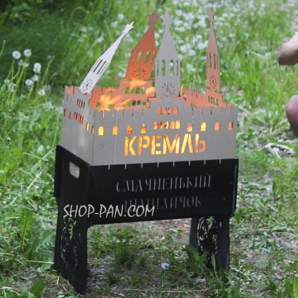 Мангал розбірний з індивідуальним надписом на 10 шампурів - Україна SP00202