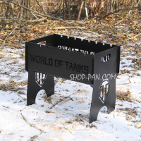 Мангал разборной крашеный на 8 шампуров с индивидуальной гравировкой - World of Tanks