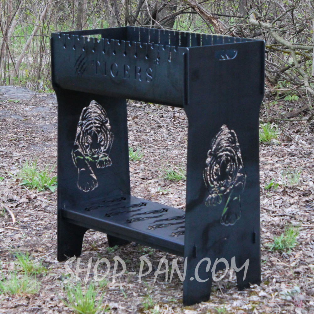 Мангал на 8 шт разборный высокий с индивидуальной гравировкой - на подарок SP00240