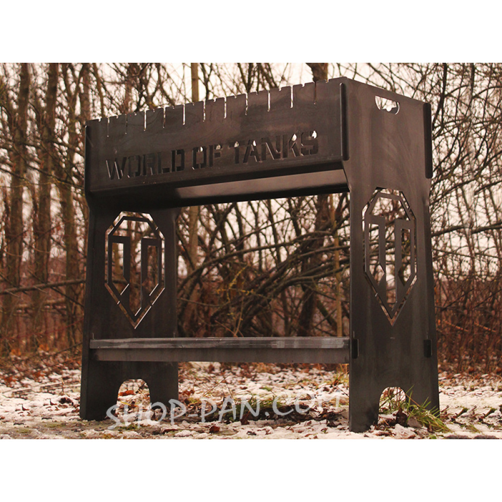 Мангал на 8 шт разборный высокий с индивидуальной гравировкой - на подарок SP00240