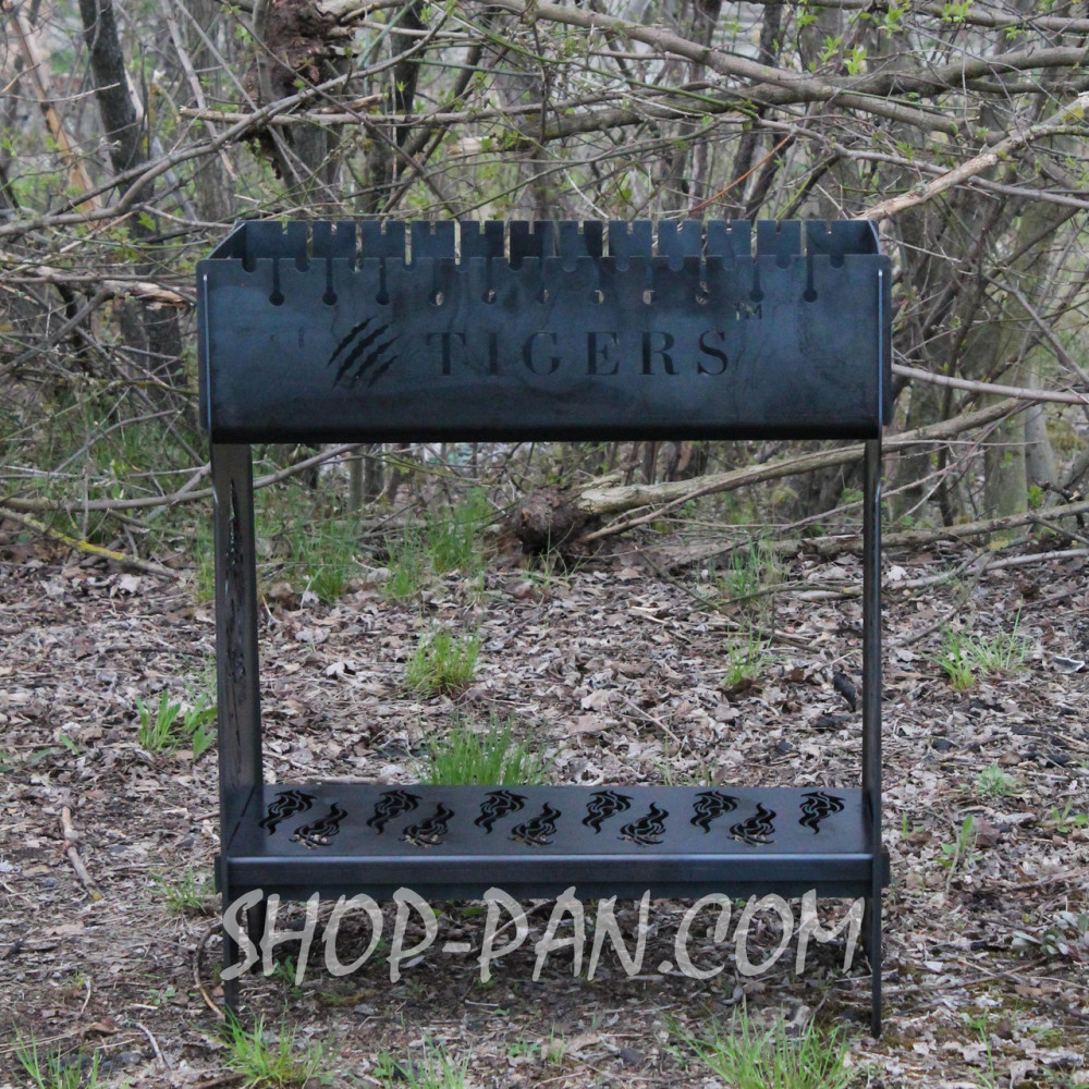 Мангал на 8 шт разборный высокий с индивидуальной гравировкой - на подарок SP00240