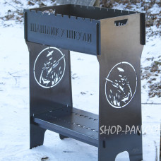 Мангал розбірний високий на 10 шампурів — Шашлик у шийки