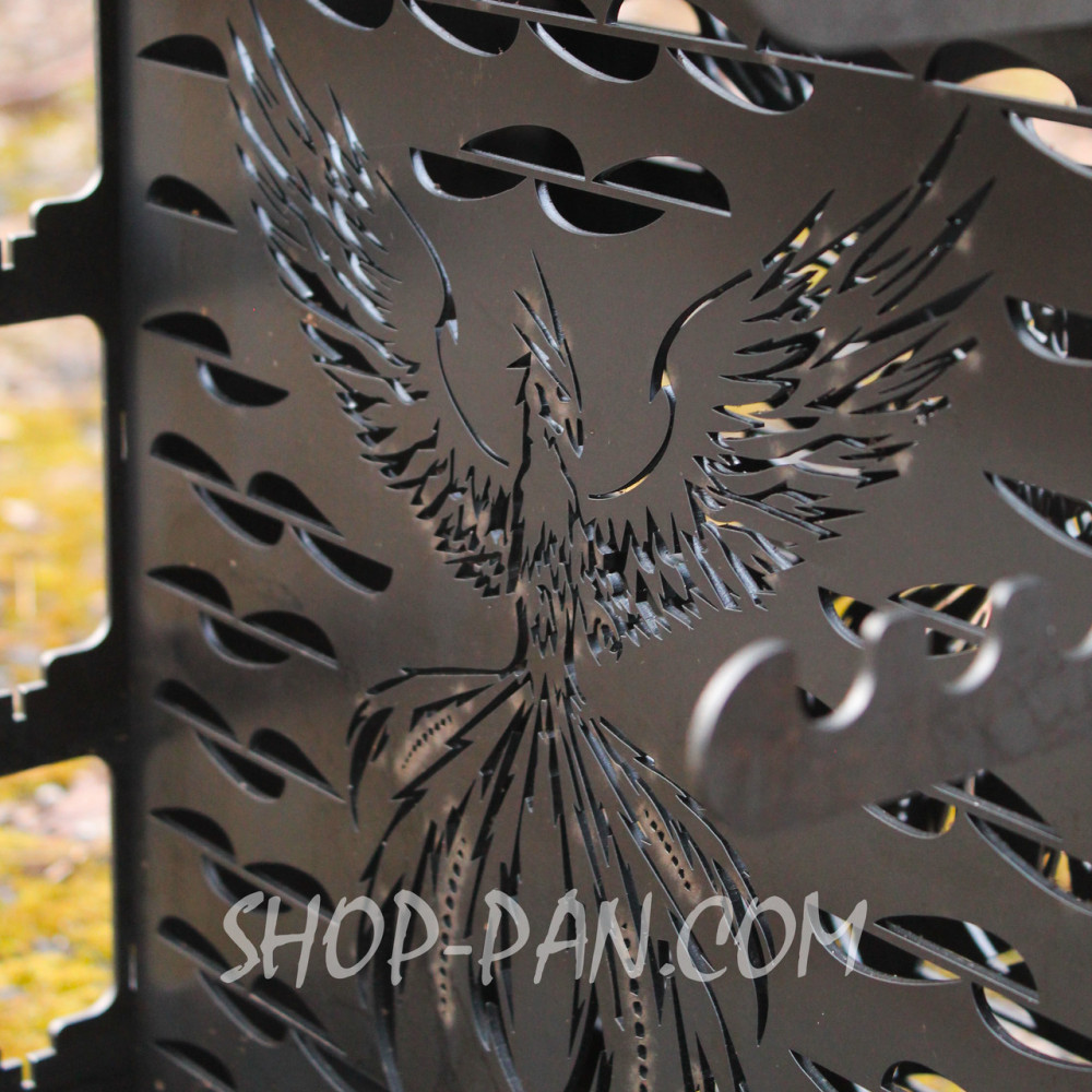 Мангал вертикальный разборной эко мангал с индивидуальной гравировкой - на подарок SP00245