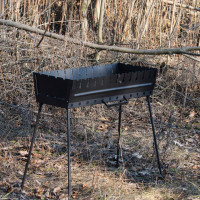 Мангал-чемодан окрашен 2 мм на 6 шампуров, раскладная жаровня гриль