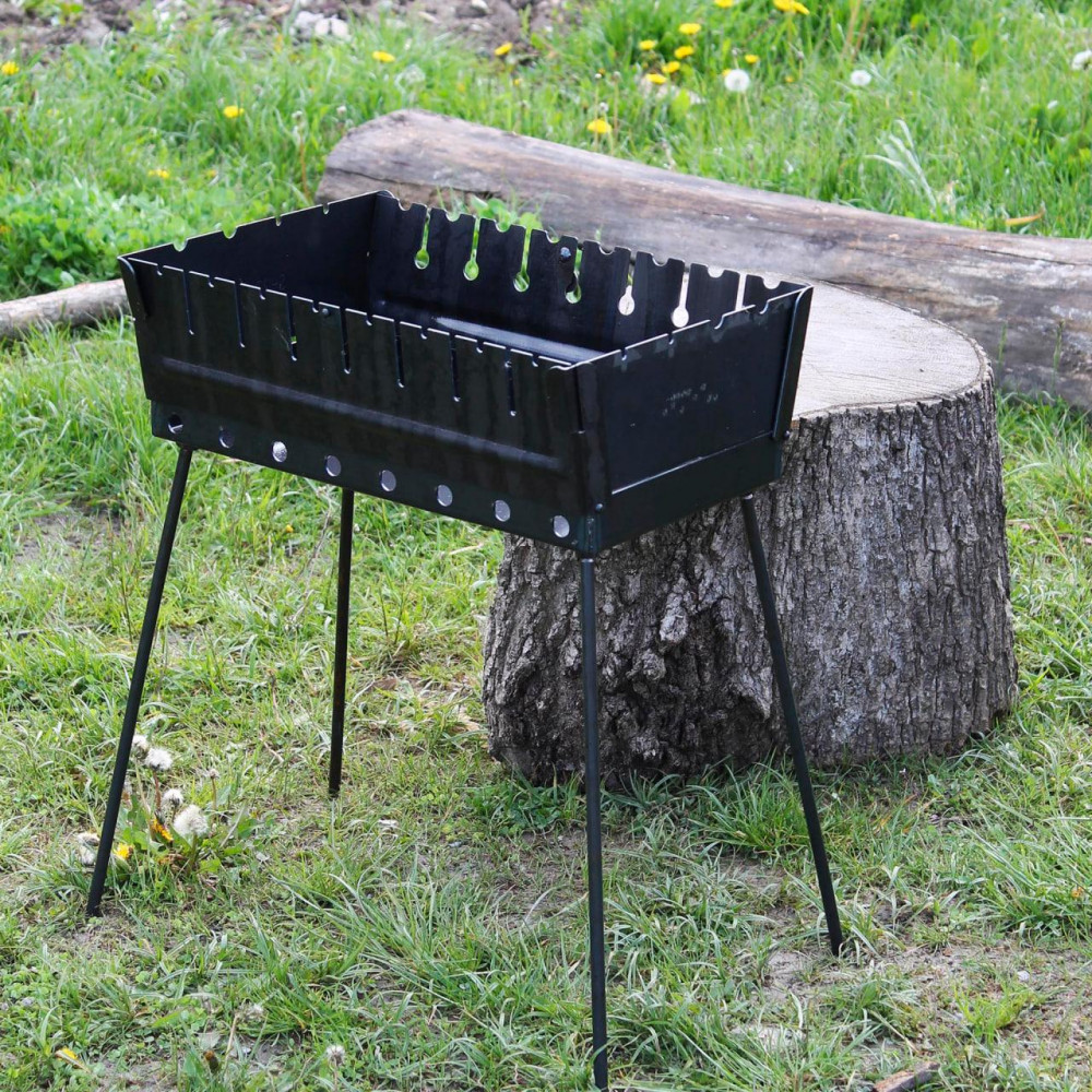 Мангал валіза на 6, 8, 10, 12 шампурів розкладного жаровня гриль SP00250