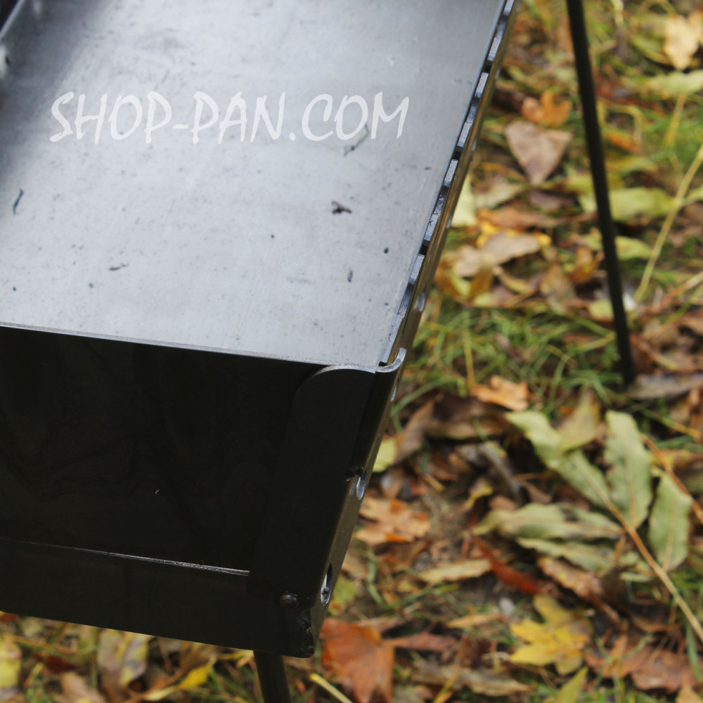 Мангал-валіза 2 мм на 12 шампурів, розкладна жаровня гриль SP00253