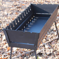 Мангал-чемодан окрашен 3 мм на 6 шампуров, раскладная жаровня гриль