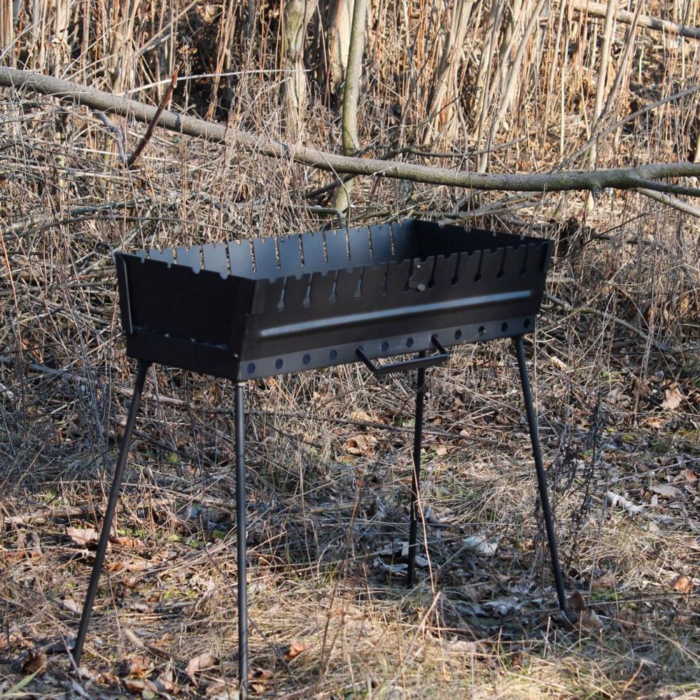 Мангал-валіза фарбований 3 мм на 10 шампурів, розкладна жаровня гриль SP00256