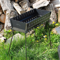 Мангал-чемодан 3 мм на 12 шампуров, раскладная жаровня гриль