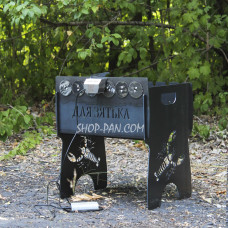 Мангал именной со встроенной шашлычницей и мотором на 6 шампуров — Для Снятия