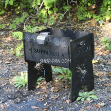 Мангал із вбудованою шашличницею та мотором на 6 шампурів — Птах