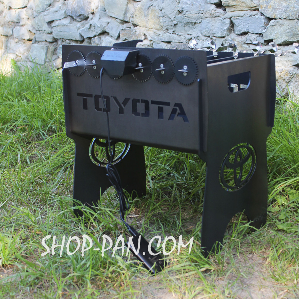 Мангал із вбудованою шашличницею та мотором на 6 шампурів із гравіюванням — Acura SP00260