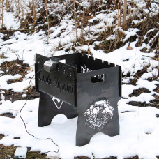 Мангал автоматический на 6 шампуров с гравировкой - лого ССО