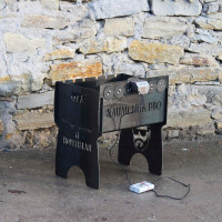 Мангал автоматический на 6 шампуров с гравировкой — BBQ