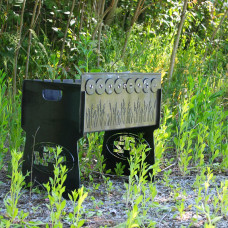 Мангал автоматичний на 8 шампурів з гравіюванням - Колоски