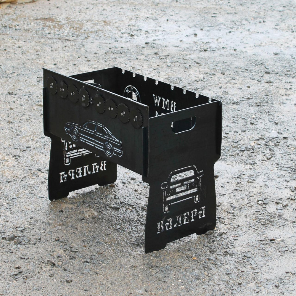 Мангал автоматический на 8 шампуров с гравировкой - bmw e34 SP00261