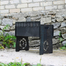 Мангал автоматичний на 8 шампурів з гравіюванням - ЗСУ