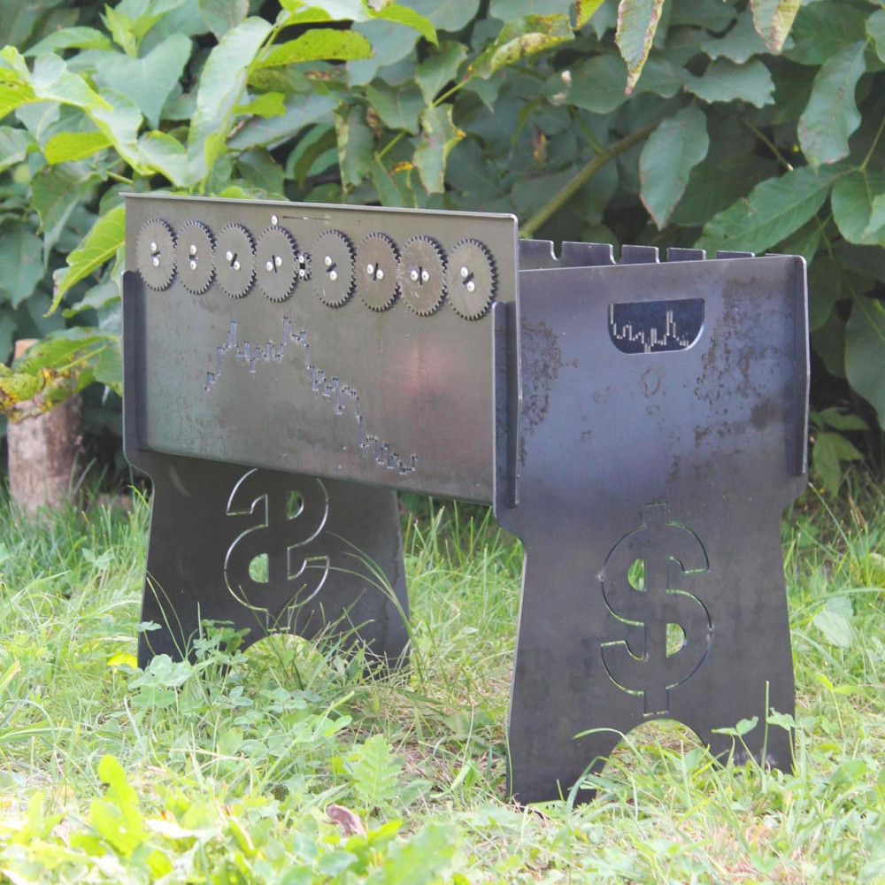 Мангал автоматический на 8 шампуров с гравировкой - курс валют SP00261