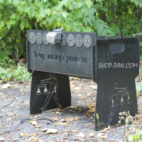 Мангал із вбудованою шашличницею та мотором на 8 шампурів - Хочу можу и знаю як