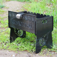 Мангал автоматический на 8 шампуров с гравировкой, Автомангал