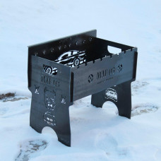 Мангал автоматический на 8 шампуров с гравировкой - MAF