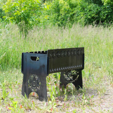 Мангал автоматический на 8 шампуров с гравировкой