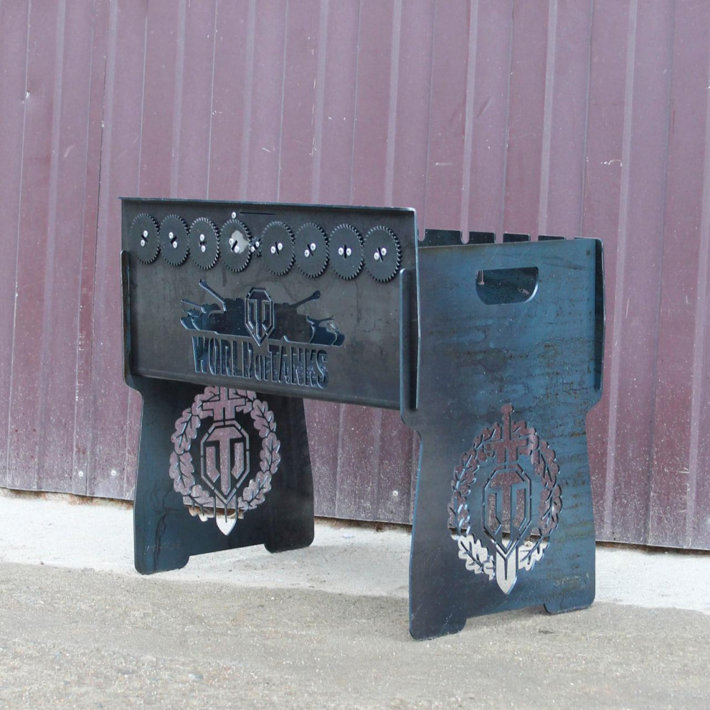 Мангал автоматический на 8 шампуров с гравировкой - World of Tanks SP00261