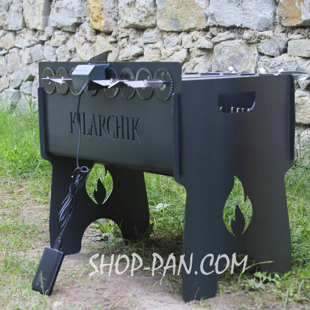 Мангал имый со встроенной шашлычницей и мотором на 10 шампуров SP00262